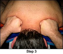 medical massage technique on top of trapezius